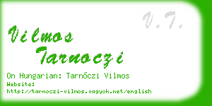vilmos tarnoczi business card