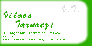 vilmos tarnoczi business card